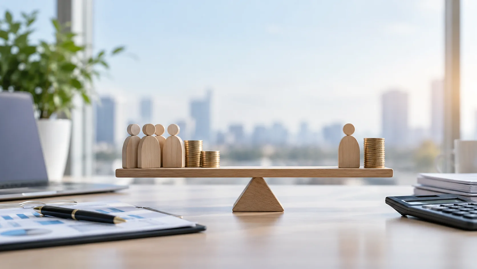 Büro Balance zwischen Team und Einzelperson